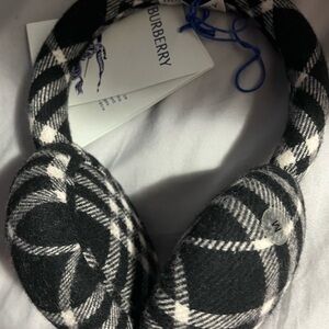 Burberry Monochrome Check Earmuffs